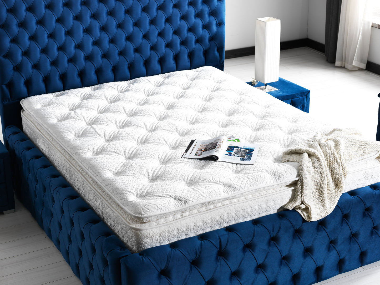 Gloria Premium Design Basis und Kopfteil - Erhabener Luxus für ausgewählte Größen - Ohne Matratze -