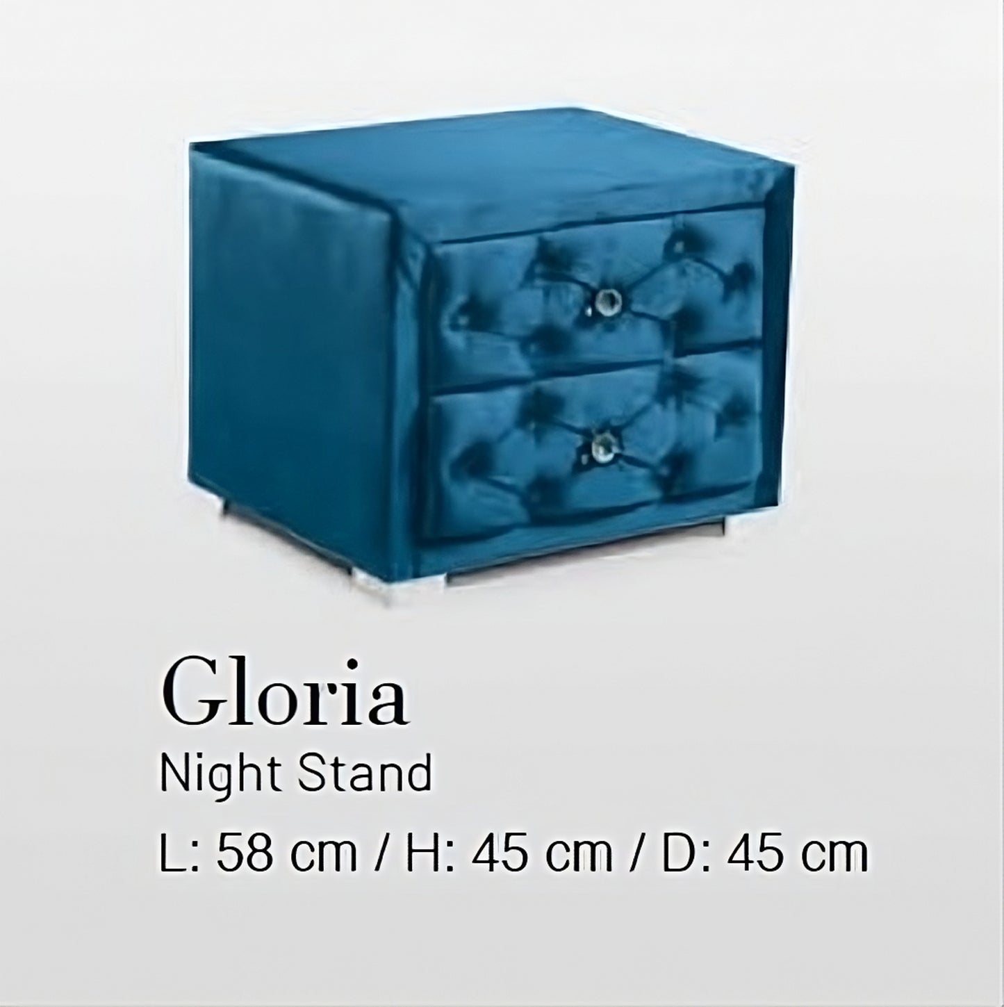 Sierra Bedding - Elite-Nachttischdesign für Gloria-Basisset mit 2 Schubladen