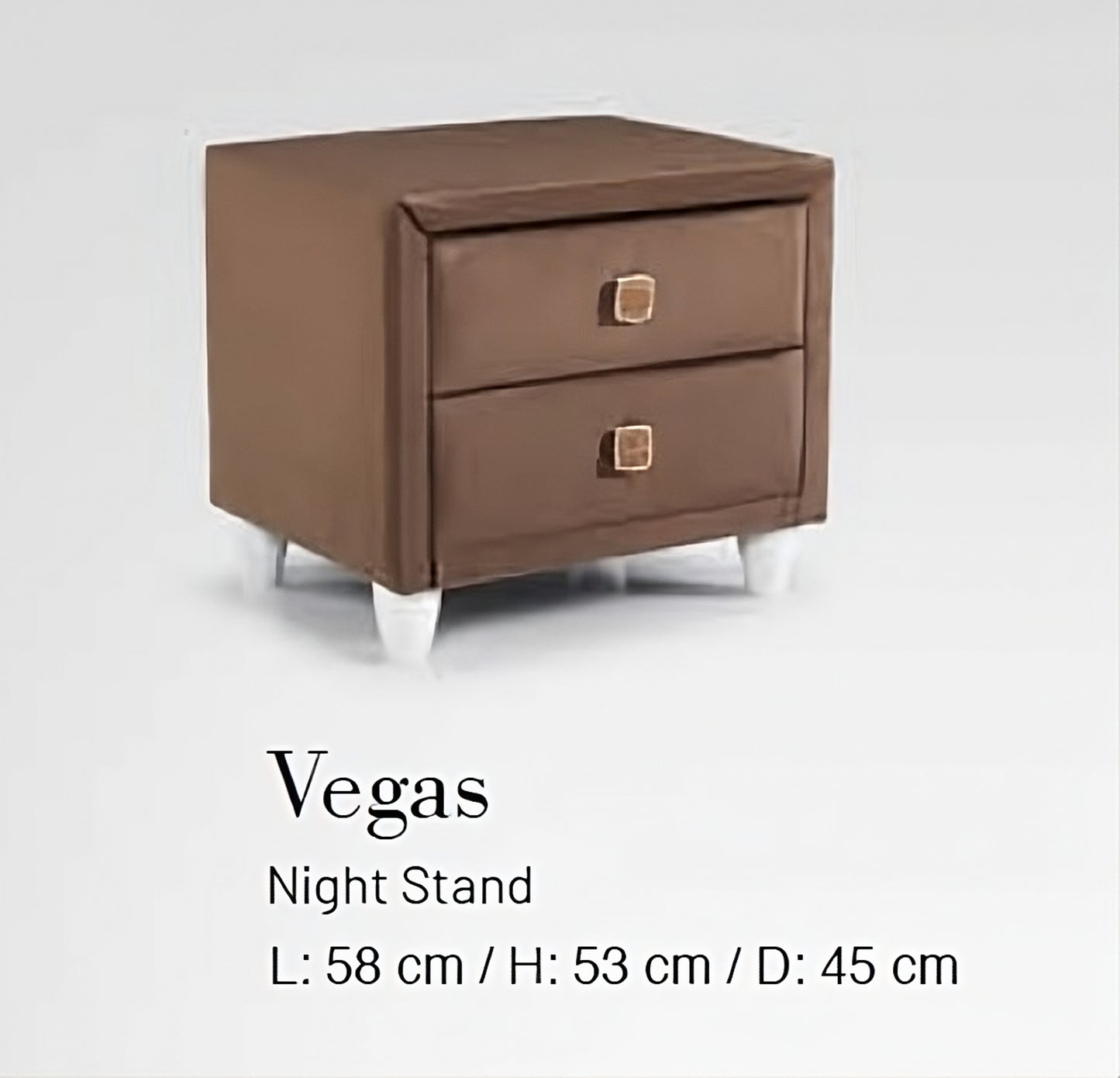 Sierra Bedding - Nachttisch-Design für Vegas-Basisset mit 2 Schubladen
