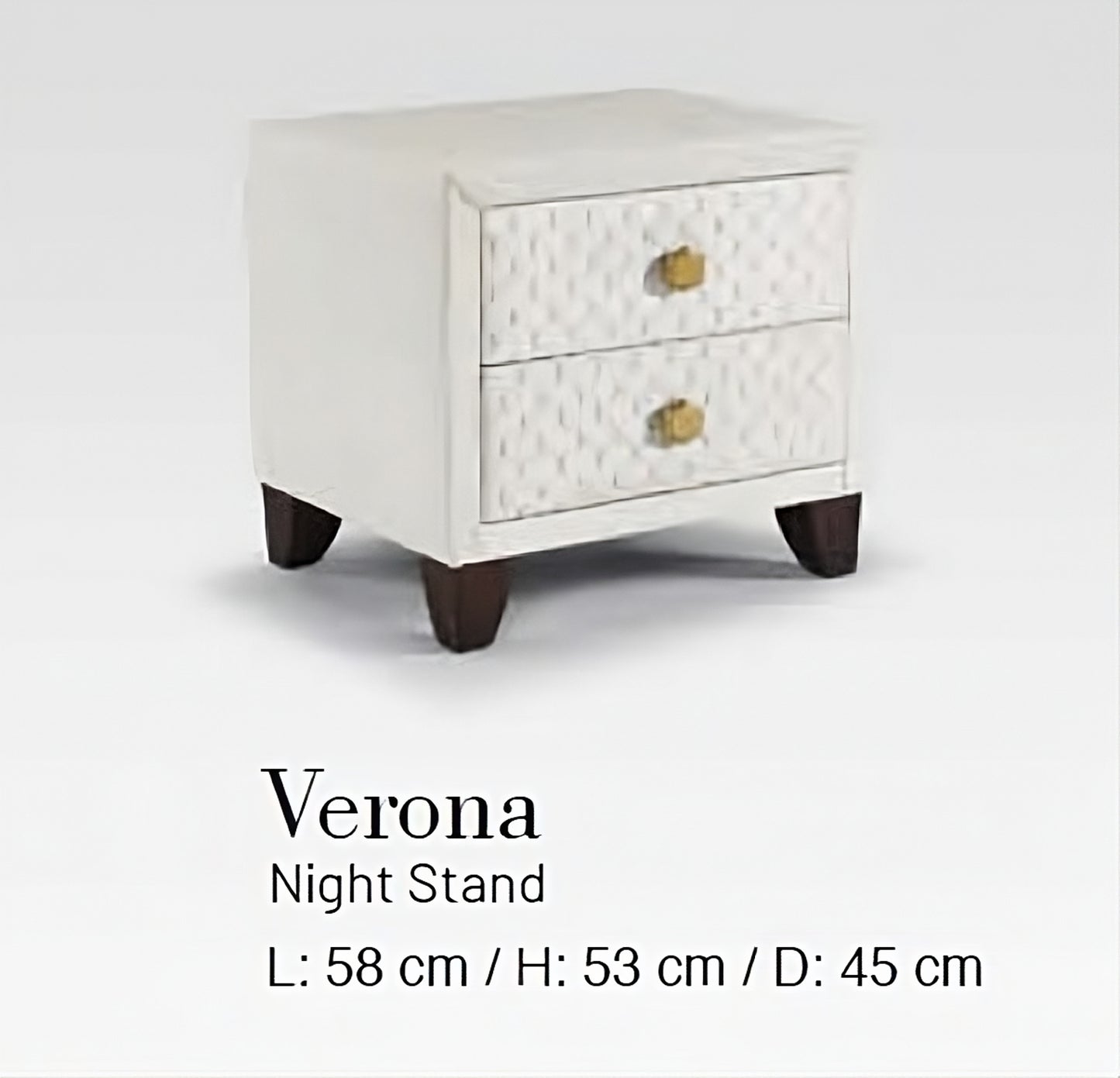 Sierra Bedding - Nachttisch-Design für Verona-Basisset mit 2 Schubladen