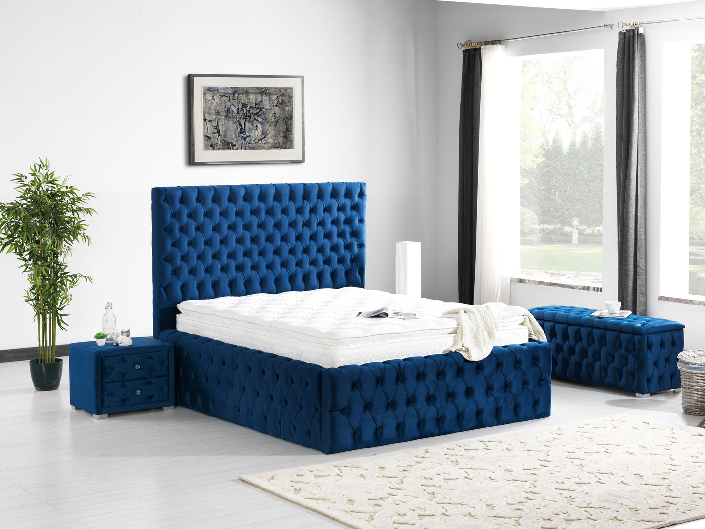 Gloria Premium Design Basis und Kopfteil - Erhabener Luxus für ausgewählte Größen - Ohne Matratze - 