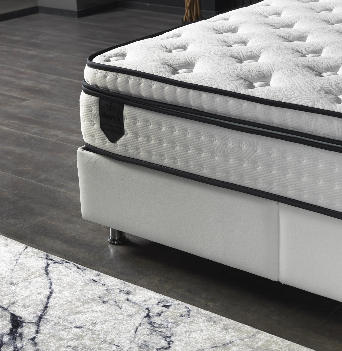 Sierra Bedding - Nevada Base and Headboard - Redefine Your Space with Innovative Design- White - Without Mattress