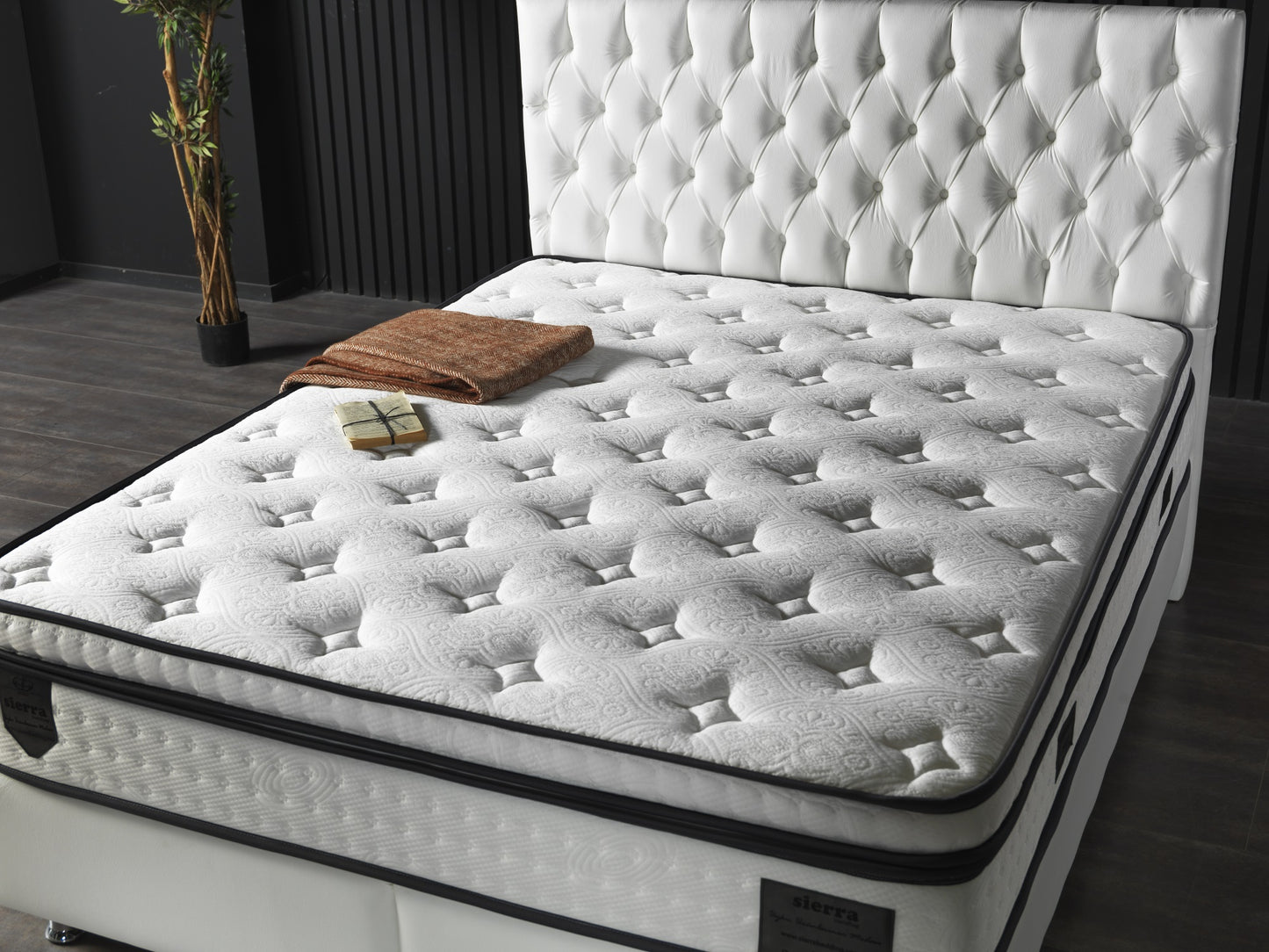 Sierra Bedding - Nevada Base and Headboard - Redefine Your Space with Innovative Design- White - Without Mattress